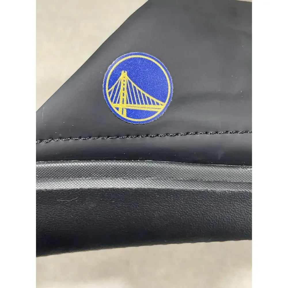 New- Islide NBA Golden State Warriors Logo Slide Sandals Black Unisex Size 12